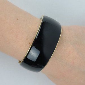 Vintage Gold & Black Hinge Bracelet